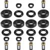Partuto O-Ring Per Iniettore Carburante 6 Set Per Riparazione Gomma NBR | Materiale Gomma NBR, Temperatura -40°C~120°C, Guarnizioni 15x9x5mm, O-Ring 8x15x3mm, Clip 4x9mm, Cestelli 6x12mm