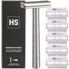 Henson Shaving Rasoio MANUALE MILD (alluminio aeronautico), include 5 lame di ricambio, modello base,
