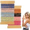 Vesavifaka 32 pezzi Boho Bracciale Elastico Donna, Nessun Danno Elastici, Marrone, Morbido Accessorio per Capelli per Ragazze e Donne, Fasce Carine per Capelli Sottili o Spessi