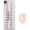 DOONAILS Press On Nails Set da 30 pezzi Classic French Square Form Crema/Bianco - Unghie da incollare Full Cover in qualità salone - French Nails Soft Gel Extra Short - Naturale e piacevole da