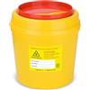 ATOMUS Sharps Containers Needle Destruction Tattoo Plastic Sharp Container Box Waste Bin Needle Disposal Bin with Lid for Tattoo Eyebrow Blade (2L Yellow)