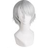 MapofBeauty 12 Pollice Medio Lisci Uomo Lisci Parrucche (Argento Grigio)