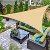 AXT SHADE Vela Ombreggiante Impermeabile Triangolare 4x4x4m Tenda a Vela Parasole e Protezione Raggi UV per Esterno Terrazza Giardino-Sabbia