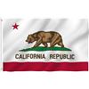 ANLEY Fly Breeze 4x6 Piede Bandiera dello Stato della California - Resistente ai colori e allo scolorimento UV - Intestazione in tela e doppia cucitura - Bandiere CA californiane