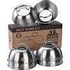Norzn Brothers® Campana Barbecue con Finestra Trasparente (6 pezzi) - Cupola per Hamburger e Formaggio, Tappo Barbecue in Acciaio Inox 304, Certificata EU Contatto Alimentare, Garanzia 10 Anni