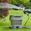 XQZMD Idropulitrice portatile con serbatoio d'acqua da 12 l, detergente pieghevole per esterni mobile con ugello 5 in 1, spruzzatore elettrico multiuso a pressione per doccia da campeggio, patio, pulizia