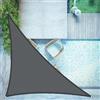 LOVE STORY Vela ombreggiante Triangolare Impermeabile 2.5x2.5x3.5m Tenda a Vela Parasole PES Protección Rayos UV per Esterno, Giardino, Terrazza, Balcone (Antracite)