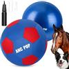 ANC POP Palla da pastore per cani, palla da cavallo e copertura per palla, 63,5 cm, grande con pompa a mano per giocare, palla da pastore, palla da pastore, giocattoli per cavalli, blu e rosso