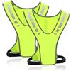 flintronic Fintronic 2PC Gilet Riflettente ad Alta visibilità con Tasca, Leggero Abbigliamento Riflettente Traspirante, Gilet di Sicurezza Regolabile, per Uomo Donna, per Jogging Escursionismo Ciclismo