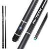 KHEALING OKHEALING Stecca da Biliardo in Fibra di Carbonio Elettrica, Testa di Corteccia Nera, Punta di Legno T 700, 58, 18-20 oz, con Custodia, Nero