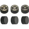 PATIKIL 12mm Biliardo Stecca Punte Kit, 6 in 1 H, M, S Multiple Strato Biliardo Biliardo Stecca Punte Laminato Colla Snooker Stecca Punta Biliardo Accessori, Nero