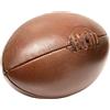 Generic Palla da rugby vintage in pelle bovina, design classico artigianale, marrone