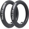 FengCan 14x2,125 Camere d'aria per bicicletta elettrica, 14 pollici tubo (2-PCS), 14 x 2,125 tubi per pneumatici di pit bike, push bike, scooter, bici da strada, MTB bike, piegato in bronzo valvola CR202