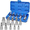 AFEPHE Set di 10 Bussole Multiple XZN 1/4, 3/8, 1/2, M4 M5 M6 M8 M9 M10 M12 M14 M16 M18 in Acciaio CR-V - Scatola Portautensili - Per Chiavi a Impulso, Cricchetti e Avvitatori