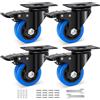 Humagineer 75mm Ruote per Mobili Pesanti con 4 Freno, Ruote Girevoli 540KG, Rotelle in Poliuretano con Doppio Freno, Route Silenziose e Resistenti per Trolley, Carrello, Carrelli, Set di 4 Pezzi