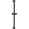 OFFO Asta saliscendi per doccia, 62 cm, montaggio a parete, distanza regolabile da 28 a 61 cm, con supporto per soffione, ricambio nero opaco
