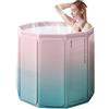 Simcat Vasca da bagno pieghevole portatile, vasca da bagno per il ghiaccio per l'allenamento di terapia dell'acqua fredda, vasche da bagno indipendenti per doccia spa (rosa)