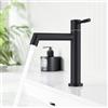 Ulytid Rubinetto Dell'Acqua Fredda Nero, Rubinetto Monocomando per Bagno in Acciaio Inossidabile con Spruzzatore Removibile, Altezza Del Beccuccio 113mm, Rubinetto per Bagno Risparmio Idrico