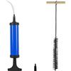 DNGH Soffiatore Pulizia Fori Soffietto Manuale Spazzola Metallica Fori per Tasselli Muratura Calcestruzzo Foro di perforazione, pompa di scarico per fori di perforazione
