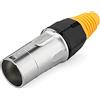 CNLINKO Connettore impermeabile YT-RJ45, IP65 Connettore circolare, Alloggiamento senza interferenze, Connettore a scatto per reti industriali