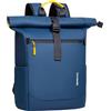 Taschmik rolltop, zaino impermeabile da donna e da uomo, impermeabile, 17 pollici, Blu mare, L, Casual