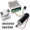 MYSWEETY 500 W Aria gekuehlten 0.5 KW Mini Spindle Motor + 220 V velocità MACH3 Power Converter + 52 mm Clamp + 13pcs ER11 Collet per macchina CNC Incidere