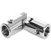 cyclingcolors Giunto cardanico tapparelle adatto manovella rotonde e aste di trasmissione per finestre in acciaio nichelato diametro esterno 16 mm forma esagonale 7 mm x Ø 13 mm