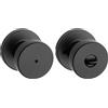 Kwikset 97402-854 Pismo Keyed Entry Door Knob Featuring SmartKey Security, Round, Iron Black