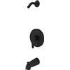 Pfister Pfirst R89070B - Rubinetto moderno per vasca e doccia, solo finiture (valvola e soffione non inclusi), nero opaco
