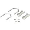 goobay Fascetta dentata fino a 60 mm, doppia fascetta per montaggio su ringhiere e ringhiere del balcone, set da 2 pezzi, grigio - 60504
