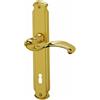 Alpertec Bianca Alpertec - LS Ottone lucido/satinato per porte a forma di corona set maniglia porta guarnizioni, 32340023