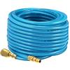 BAKAJI Tubo Aria Compressa 15 Metri Attacco Semplice Veloce Compressore Tubo a Pressione 15 bar Innesto 1/4 Rinforzato Raccordo Flessibile Leggero Resistente alle Vibrazioni e Corrosione Lunghezza (15M)