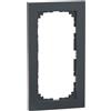 Schneider Electric Telaio Merten M-Pure a 2 vie senza barra centrale per prese e interruttori, antracite, MEG4025-3614