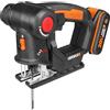 Worx WX550 Seghetto alternativo combinato a batteria 20V,con testa girevole, passa da alternativo a gattuccio in attimo e senza attrezzi
