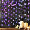 Patelai 130 Feet Ghirlanda di Stelle in Carta Glitterate Decorazione da Appendere Striscioni per Laurea, Classe 2021 Congratulazioni Laurea Decorazione Festa di Compleanno (Viola Olografico)
