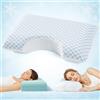 USlixury Cuscino regolabile in memory foam a 4 altezze, cuscino cervicale per dolore al collo, supporto per schiena, stomaco, chi dorme di lato