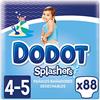 Dodot Pannolini Bambino Splashers Baby Shark, Taglia 4 (9-15 kg), 88 pannolini,Costumi da bagno usa e getta, Protezione Anti-perdite In Acqua