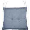 VERDELOOK Cuscino quadrato con volant per sedia con laccetti, 40 x40 cm, grigio
