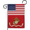 Americana Home & Garden US Marine Corps Garden Flag - Armed Forces USMC Semper Fi United State American Military Veteran Retire Official - House Decoration Banner Small Yard Gift Double-Sided Made in USA 13 X 18.5
