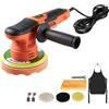 VEVOR Lucidatrice Orbitale Casuale per Auto 650 W, Lucidatrice a Doppia Azione da 150 mm, con 6 Velocità Variabili da 2000 a 6800 Giri/Min, Kit per Ceratura, Lucidatura e Rimozione Graffi, Multiuso