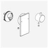 Fortis Toya square ricambio maniglia, per rubinetto vasca monocomando, 84910691MSETPC, Toya cromo [Rubinetteria Bagno > Ricambi Rubinetteria Bagno]