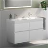 Geberit iCon lavabo doppio, evineo ineo5 evo mobile, La: 120 cm, 4 scomparti estraibili, con maniglia incassata,, 124120000+BE0980WM, iCon [Mobili da Bagno > Mobili con Doppio Lavabo]