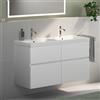 Geberit iCon Light lavabo doppio, evineo ineo5 evo mobile, La: 120 cm, 4 scomparti estraibili, con maniglia incassata,, 501838001+BE0980WH, iCon Light; iCon [Mobili da Bagno > Mobili con Doppio Lavabo]