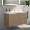 Geberit iCon Light lavabo doppio, evineo ineo5 evo mobile, La: 120 cm, 4 scomparti estraibili, con maniglia incassata,, 501838001+BE0980OA, iCon Light; iCon [Mobili da Bagno > Mobili con Doppio Lavabo]
