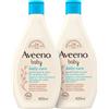 Aveeno Baby Daily Care Bagno e Docciaschiuma Delicato BIPACCO 2x400 ml Per Pelle Sensibile dei Bambini