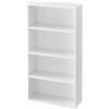 VASAGLE Scaffale a 4 Ripiani, Libreria, Scaffalatura Portaoggetti, Organizzatore con Scomparti, Ripiani Aperti e Regolabili, per Soggiorno, Ufficio, Camera da Letto, Bianco Nuvola LBC164T14