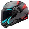 LS2 Casco FF910 ADVANT 2 TRIPLE Grigio Rosso Azzurro LS2