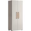 Keter Groove Armadio Portascope da Esterno, Porte Effetto Legno, Beige/Sabbia, 80x45x180 H cm