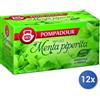 Pompadour 12x Multipack Pompadour Infuso di menta piperita scatola 20 filtri gr 45