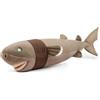 RLOMUTE Peluche squalo sigaro Giocattolo pesce morbido e carino adatto per San Christmas regali feste compagni camera da letto decorazione per la casa regalo per bambini 50cm Grigio
